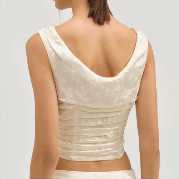 NWT For love and lemons Carla Jacquard Corset top and skirt set size XS - Picture 3 of 15